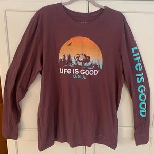 Mens Large “Life is Good” long sleeve tee.